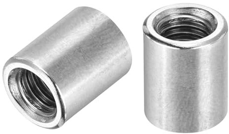 QUARKZMAN Tuercas de soldadura redondas, M8 x 12 mm x 15 mm, casquillo de soldadura con rosca interior, inserto de acero inoxidable 201, soldable, 10 unidades