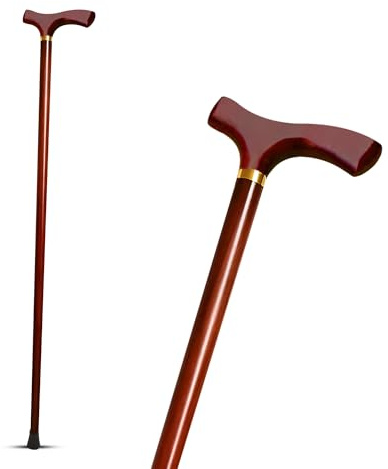 KINEPHARMA Bastone da Passeggio in Legno per Tutte le Età con Manico Tondo da 92 cm | Per Altezze da 1,65 a 1,85 m | Bastone per Uomo e Donna Robusto, Stabile e Ergonomico