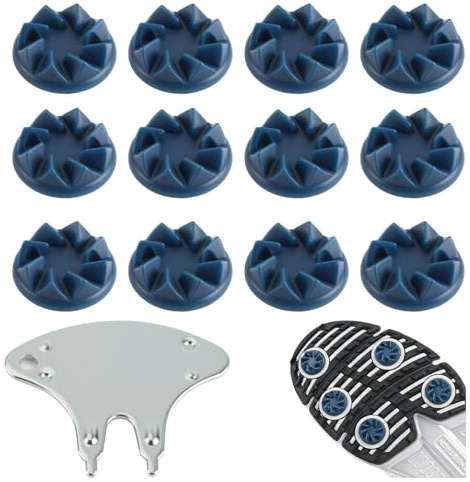 22PCS Screw-in Cricket Spikes with Spanner Blue Cricket Shoe Studs Shock Non-Slip Accessories Suitable for Outdoor Stability Running sSronger Grip Extra Grip on Medium to Soft Ground & Astroturf