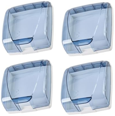 IWOWHERO 4Pcs Type Wall Socket Cover Transparent Outlet Protector Panel Guard Dustproof Electrical Wall Cover for Home Safety and Socket Surface Protection Random Color