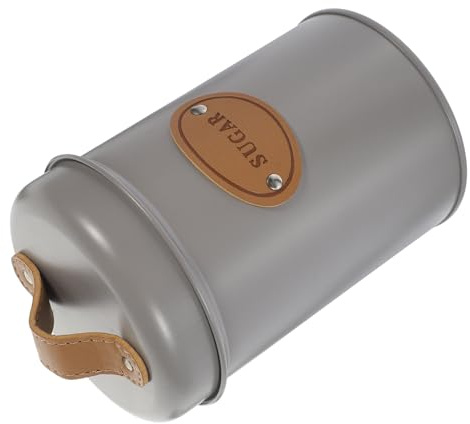 SHINEOFI Tarro de Almacenamiento de Metal Portátil para Granos y Nueces Tapa Hermética de Hierro Estilo Retro y Tamaño Compacto para Cocina