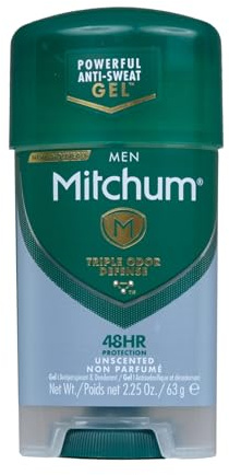 Mitchum Deodorant Mens Gel Unsncented 2.25oz