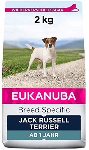 Eukanuba Breed Specific Jack Russell Terrier Trockenfutter - optimal auf die Rasse abgestimmtes Premium Hundefutter mit Huhn, 2 kg
