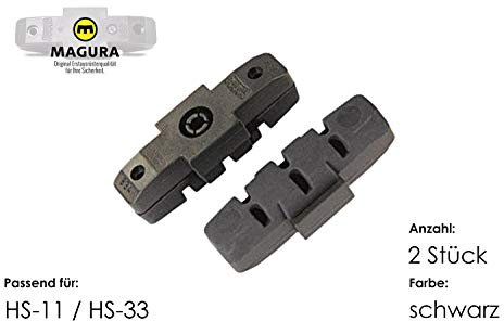 2er-Pack Magura Bremsgummi Bremsbeläge Bremsklötze Schwarz Hydraulikbremse Felgenbremse Race-Line HS-11 HS-33