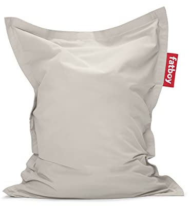 Fatboy® Junior Stonewashed Silbergrau | Original Nylon-Sitzsack | Klassisches Indoor Sitzkissen speziell für Kinder | 130 x 100 cm