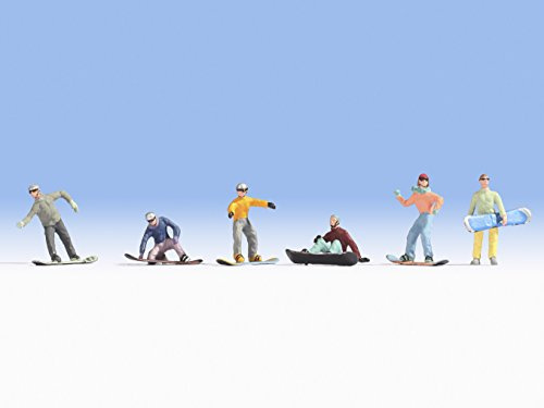 NOCH 15826 snowboardåkare H0 1:87, färgglad