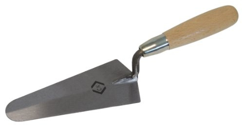 C.K T527207 Cazzuolino punta tonda in acciaio al carbonio manico in legno 180 mm