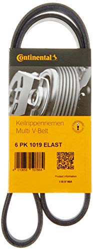 CONTITECH 6PK1019 ELAST Keilrippenriemen, Schwarz