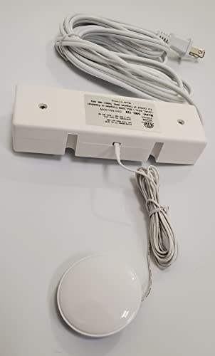 Ironsmith Lighting Products 3 Level Touch Dimmer with 3 Plug in Receptacles for 50W to 200W Max, 120V Input, Touch Dimmer Switch for Light Fixture, Dimming Lamp Support, Touchpad Included - White