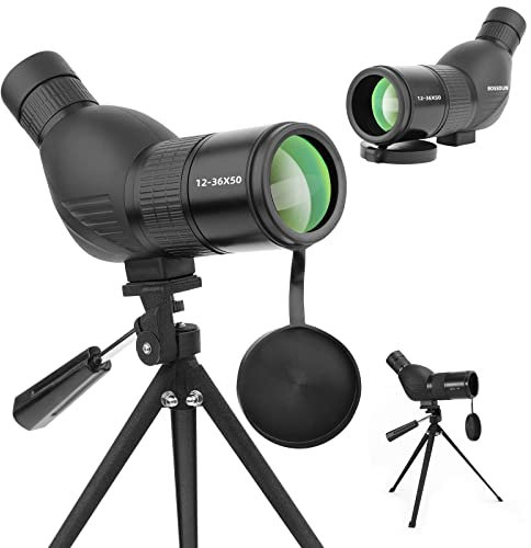 Spektiv, Jagd Spektiv für das Schießen Ziele, Teleskope-Wasserdichtes Zielfernrohr mit BAK4 Prisma Stativ Telefon Adapter Tragetasche, für Zielschießen Vogelbeobachtung Jagd Wildtiere (13-36B)