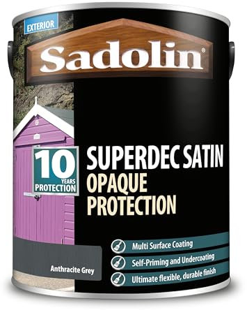 Sadolin Superdec Satin Opaque Wood Protection - Anthracite Grey - 5L