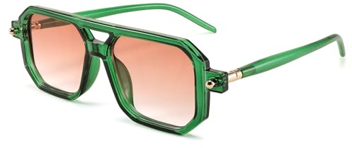 FEISEDY Vintage Square 70s Flat Pilot Sunglasses Women Men Classic Retro Stylish Frame UV400 Sunglasses B2622