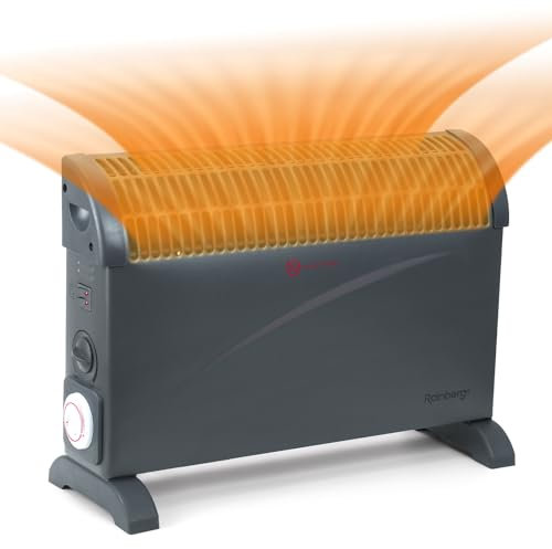 Rainberg 2000W Convector Radiator Heater with 24hr Timer, Electric Heater, Radiator, Heaters for Home/Office, Energy Efficient & Silent Heater. (Grey)