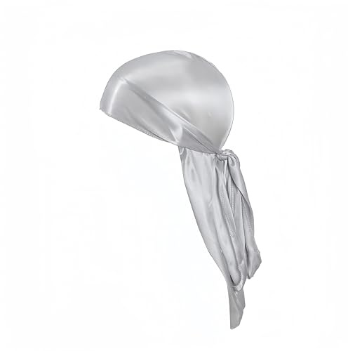 Proumhang Lång Svans Durag,Pirat-hårmössa,Som Siden Bandana Satin Huvudduk för Män och Kvinnor,Våg Pannband,Sovande Halsduk,Breda Huvudbonader,Hip-hop och Daglig Dekoration