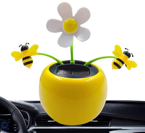 Dancing Flower for Dashboard Solar Shake Toy Solar Wobble Figure Solar Dancing Flower Solar Flower Wobble Figure Solar Powered Wobble Flower for Car Home or Office