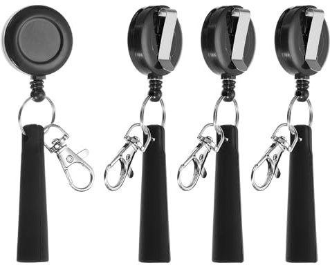 PATIKIL Infällbar pennhållare, 4-pack elastisk silikongrepp pennhållare för träslöjd tegelpennor och snickarpennor, svart