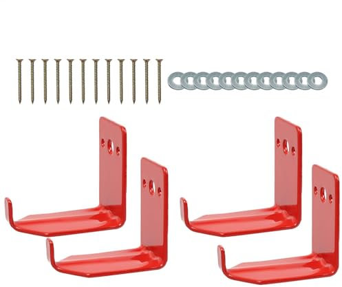 Wandhalterung für Feuerlöscher,Wandhalterung für Feuerlöscher | 4X Hochleistungshalterungen - Feuerlöscherhalter aus Metall mit Schrauben für Trocken- und Wasserlöscher
