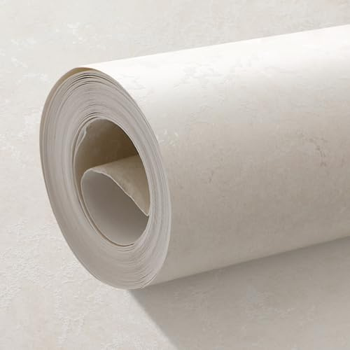 Anttyscar Beige Industrial Concrete Effect Wallpaper Cement Contact Paper Modern Decorative Luxury Metallic Wallpaper with Distressed Pattern Detailing for Living Room, Bedroom, Fireplace,Hallway