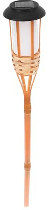 POPETPOP Antorcha Solar De Bambú Para Jardín Lámpara De Llama Led Para Exteriores Decoración Resistente Para Fiestas y Césped Luz Solar Ambiental Para Senderos y Patios