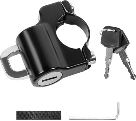 Verrou antivol pour casque de moto avec 2 clés et outil d'installation R7