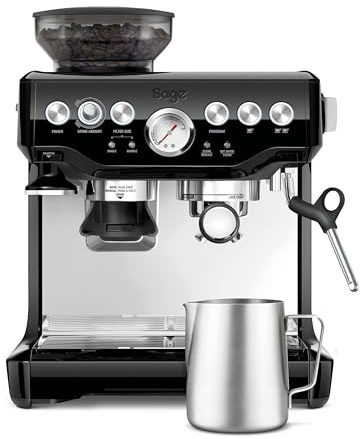 Sage - The Barista Express - Bean to Cup Coffee Machine with Grinder and Manual Milk Frother - 16 Grind Settings, 15 Bar Pump, PID Temp Control, Black Sesame