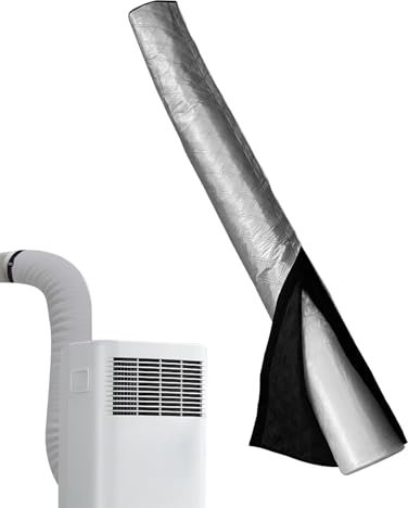 Cache Tuyau Climatiseur, Manchon Isolant Aluminium Tuyau Climatisation, Manchon Isolant Tuyaux Climatiseurs Portables, Cache Tuyaux Climatiseur Fenêtre, pour Accessoires Climatiseurs