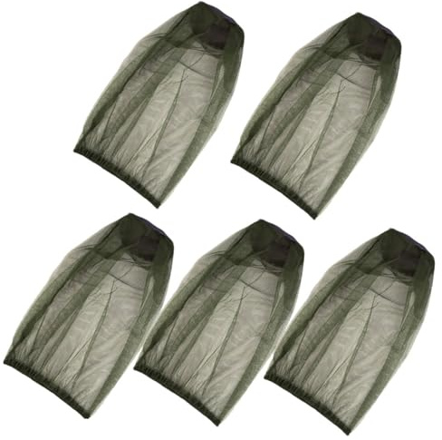 FRCOLOR 5pezzi Cappello Rete Professionale per Apicoltore Cappello da Pesca e Traspirante Accessorio da Esterno Resistente all Usura