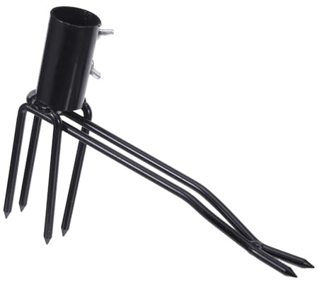 IWOWHERO Testa di Sarchiatura in Lega di Alluminio per Estirpatore Verticale, Strumento di Estrazione delle Erbacce a 4 Artigli, Accessorio Resistente per Rimozione Radici in Giardino
