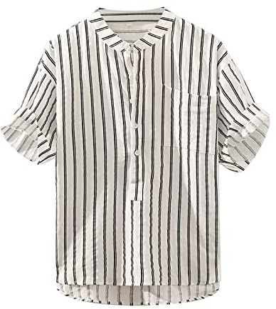 Camisas Hombre Manga Corta Camisa De Lino Traje Primavera Shirts Ligero Elegante Ropa Transpirable Slim Fit Verano Tallas Grandes Casual