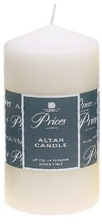 Price's Candles - Altar Candle - 150mm x 80mm - Unscented - Up To 50 Hour Burn Time - Smokeless & Dripless - Ideal For All Occasions