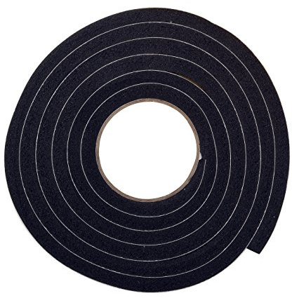 Frost King R738H Self-Stick Rubber Foam Weatherseal Foal, Black, 3/8 W, 7/16 T, 10 ft L