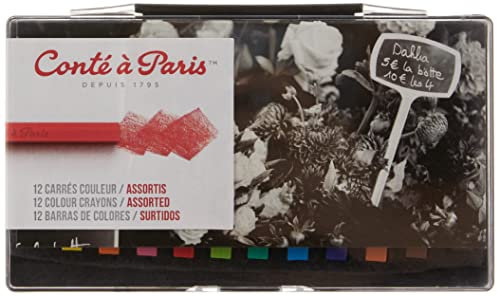 Conté à Paris Carré, Pastellkreide, 12 - Farben gemischt, 6 millimeters mm