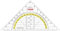 Brunnen 104975401 Geometrie-Dreieck / Geodreieck (für Schule und Büro, 16 cm, bruchsicher, glasklar)