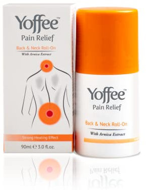 Yoffee - Schmerzgel Roll On - Wärmegel mit Arnika zur Schmerzlinderung von Nacken, und Rückenschmerzen, Sofortige Muskelentspannung und mehr Bewegungsfreiheit, Keine Schmerzen mehr, SOS-Hilfe, 90ml