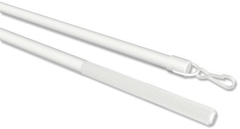 Interdeco Schleuderstab/Gardinenstab (1 Stück) Weiß aus Aluminium für Gardinen/Vorhänge, Simply, 150 cm