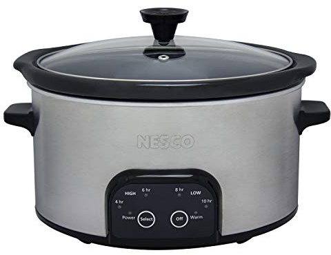 NESCO DSC-6-25, Digital Slow Cooker, 6 Quart, Silver