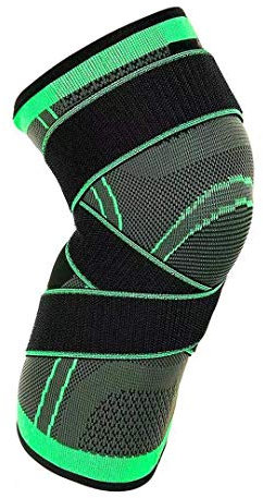 Kniebandage, Kompressionsmanschette, verstellbare elastische Kniestützbandage, Knieschutz für Damen und Herren, Fitnessstudio, Tennis, Radfahren, Basketball, Laufen