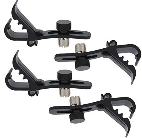 4 Pièces Pince de Microphone Tambour Pince de Microphone Antichoc Fixation Pince Support Fournitures D'instruments de Musique avec Conception Flexible