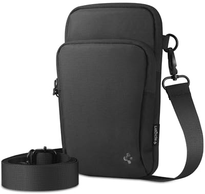 Spigen Dynamic Shield Cross Body bag for Men Travel Anti-Theft Mens Sholder | Lightweight, Ergonomic Adjustable Strap Phone Bag Cell Phone Holder Pouch for Hiking, Biking and Running