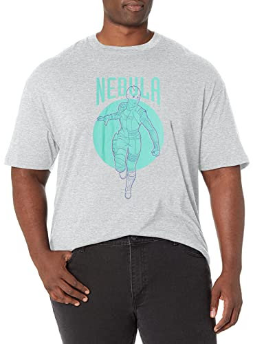 Marvel Herren Nebula Simplicity T-Shirt, Athletic Heather, XL Größen Tall