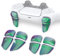 playvital BLADE 2 Pairs Shoulder Buttons Extension Triggers for ps5 Controller, Game Improvement Adjusters for PS Portal Remote Player, Bumper Trigger Extenders for ps5 Edge - Chameleon Green Purple