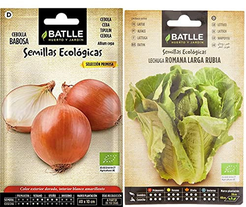 Cebolla BABOSA Selec.PRIMOSA - ECO & Lechuga Rom. larga Rubia - ECO