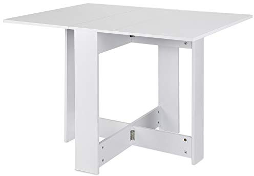 Drumm Fällbart köksbord, sidobord med vikbara vingar, köksbord, finish och ek, hopfällbart bord med 2 lampor, gjorda av laminerade spånskivor