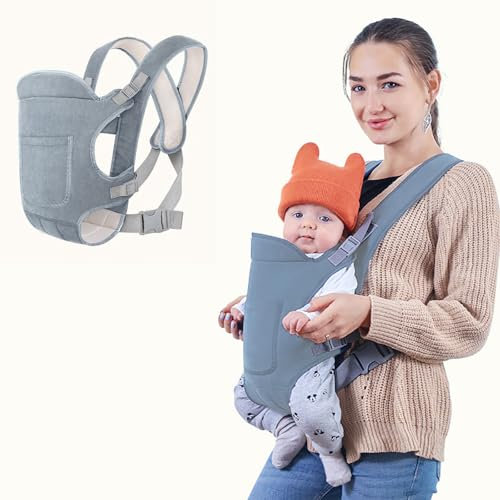 Porte Bebe,Porte Bebe Naissance,Porte Bébé,4-en-1 Physiologique Porte Bébé Naissance avec Support Ergonomique - Mode De Portage Face Au Monde Et Face à Soi, Pour Nouveaux Nés Et Bébés de 15kg