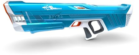 SPYRA SpyraThree™ elektrische Wasserspritzpistole, automatisches Aufladen, 3 Spielmodi, LED-Schuss- & Batterieanzeige, 15m Reichweite, Premium-Sommerspielzeug (blau)