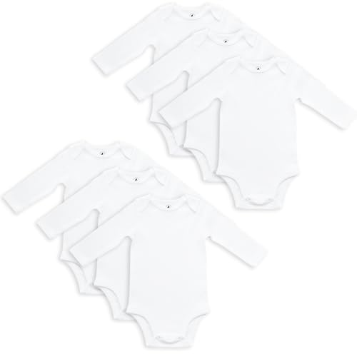 Bramble & Bear 3/6 Pack Short Sleeve Baby Vests - Organic Cotton Unisex Baby Bodysuit Vests for 0-3 Years - Comfortable Bodysuits for Boys & Girls - Soft, Cosy, Cute
