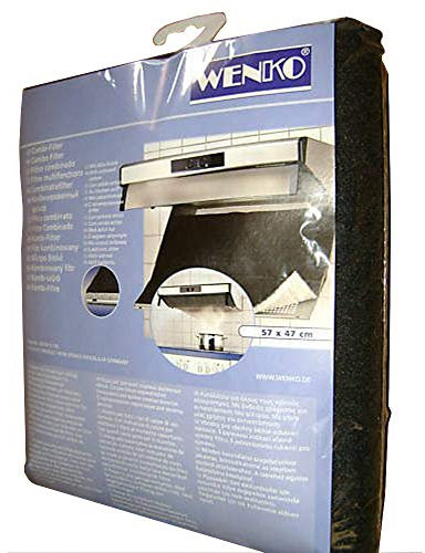 Wenko Aktivkohle- und Fettfilter 47 x 57 cm schwarz Polyester