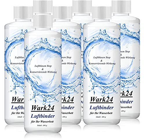 Wark24 Luftbinder Bubble Stop, 7 x 400 g, Wasserbettpflege gegen Luftblasen im Wasserbett, unterstützt geräuschfreien Schlaf und verlängert die Haltbarkeit