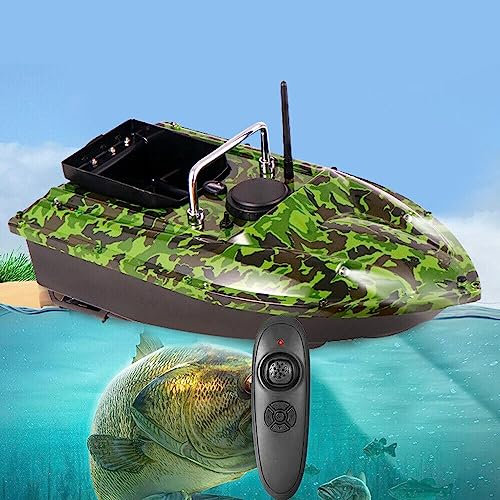 FUROMG 500m Futterboot Nachtangeln Fischköder Köderboot Bait Boat Fischköder Ferngesteuertes Köderboot 1.5 KG Tarnung