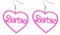 Ticome Pink Heart Earrings,Love Hollow Acrylic Pink Sparkling Earrings, Women's Fashionable Love Jewelry, Exquisite Jewelry Gifts